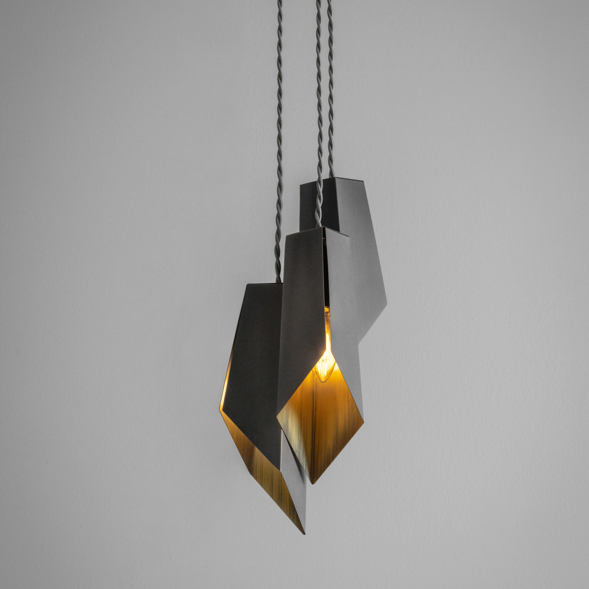Bronze Fold Cascade Chandelier - Tigermoth Lighting