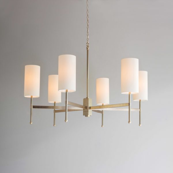 Stem Chandelier with Silk - Tigermoth Lighting