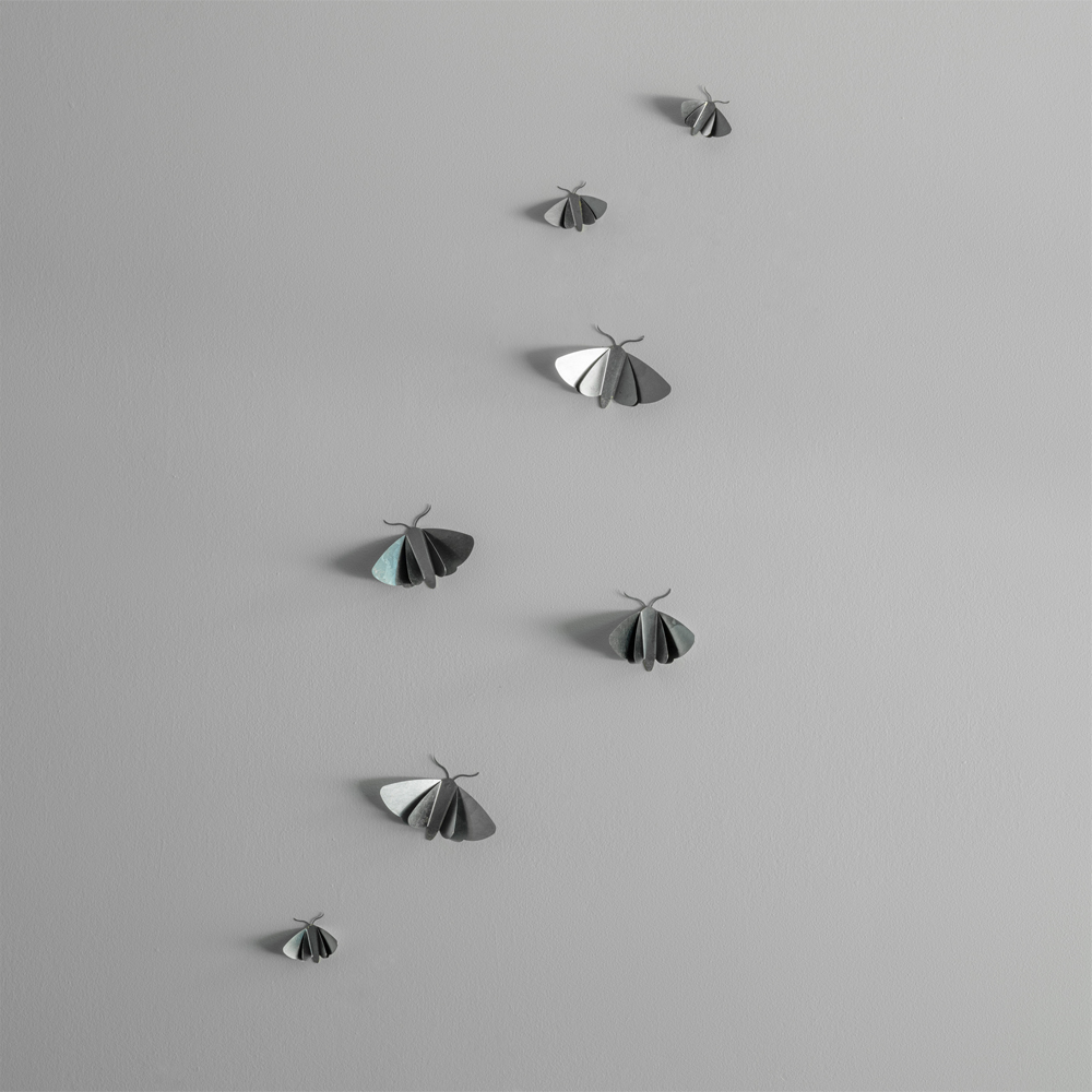 Moth Wall Decor – Whisper – Set of 7 – Petwer – Square – Low Res